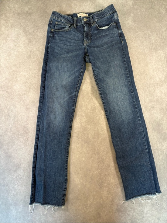 Lucky Brand Denim - Lucky Brand Sweet Mid Rise Straight Jeans Women’s 4/27A Blue Raw Hem Ankle